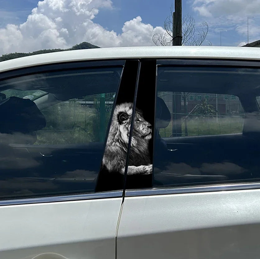 "Meditation Lion Car Sticker"