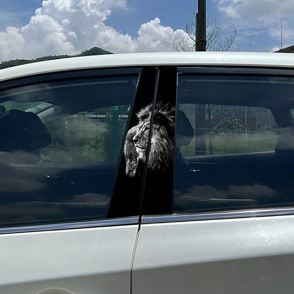 "Meditation Lion Car Sticker"