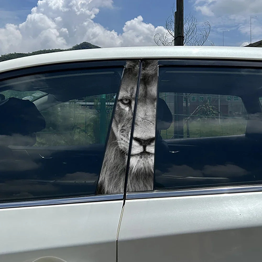 "Meditation Lion Car Sticker"