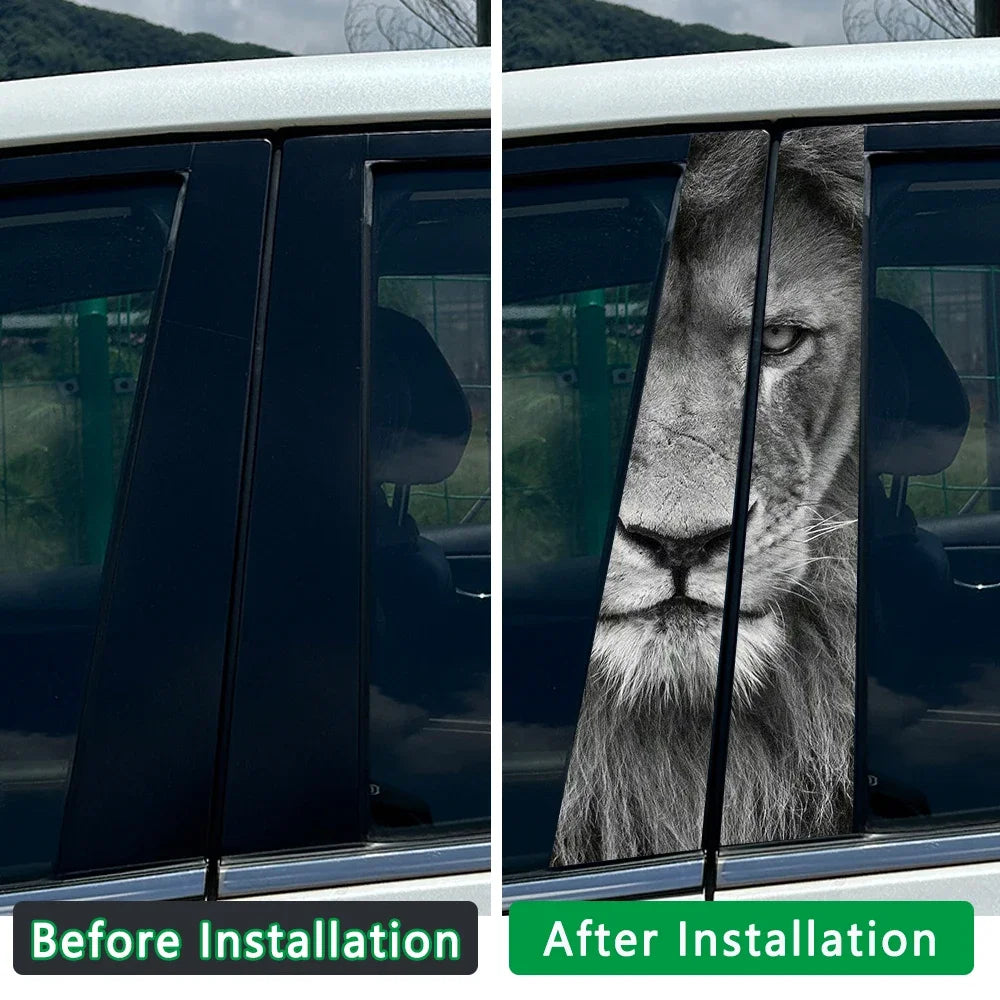 "Meditation Lion Car Sticker"