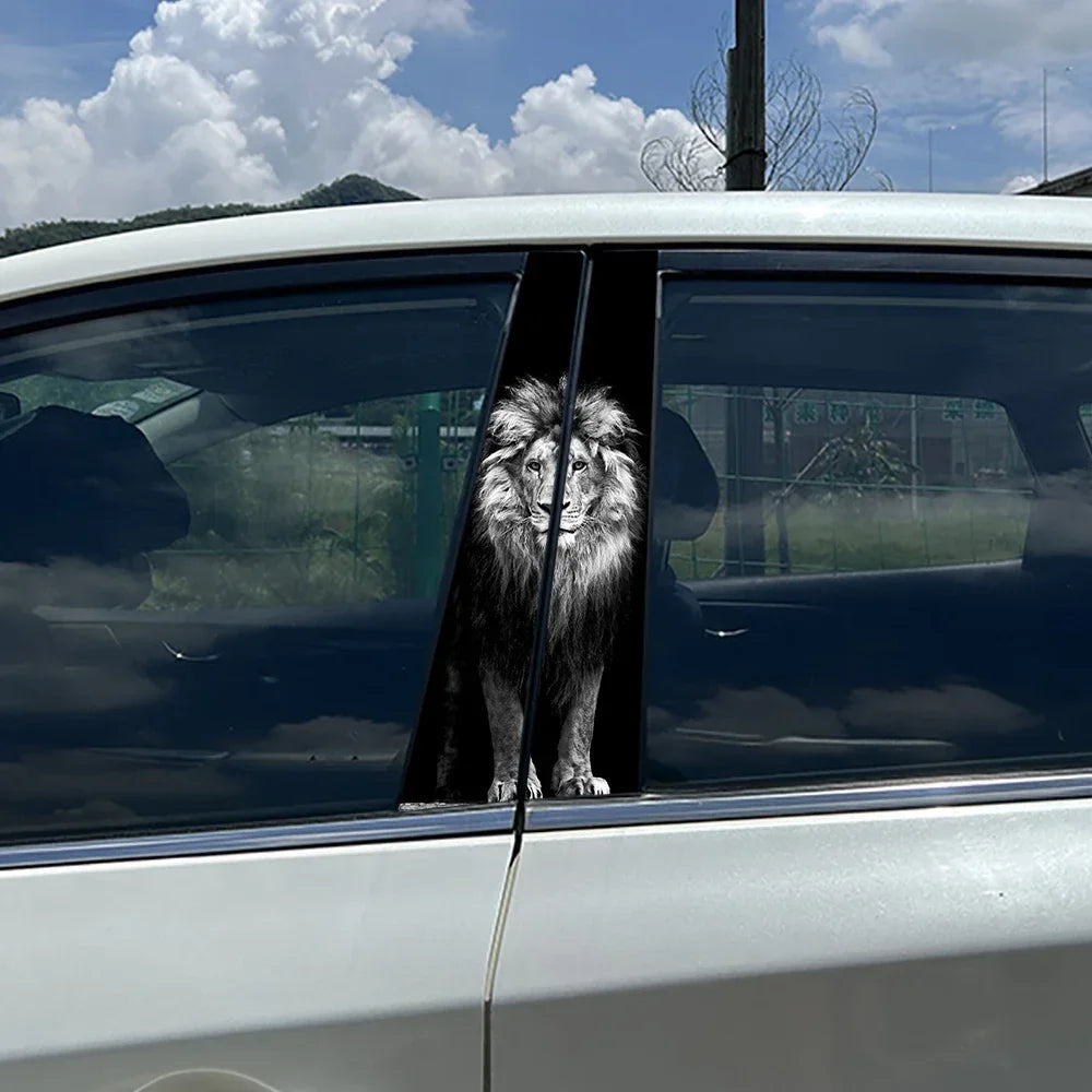 "Meditation Lion Car Sticker"